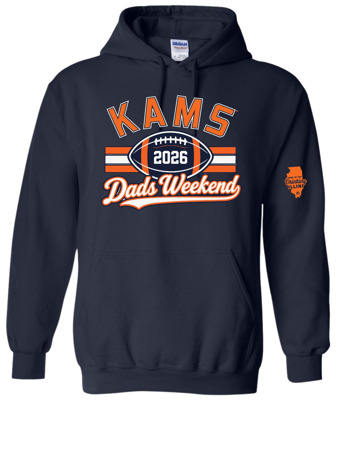 KAMS 2026 Dads Weekend Navy Classic Hoodie (Pickup Only) Nov 5th-7th at KAMS