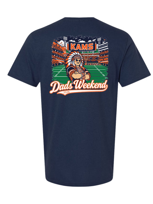 KAMS 2026 Dads Weekend Navy Stadium Softstyle shirt (Pickup Only) Nov 5th-7th at KAMS
