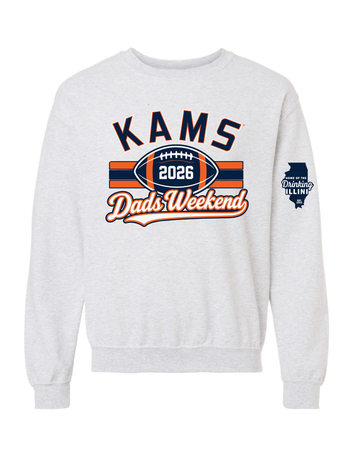 KAMS 2026 Dads Weekend Grey Classic Sweatshirt (Pickup Only) Nov 5th-7th at KAMS