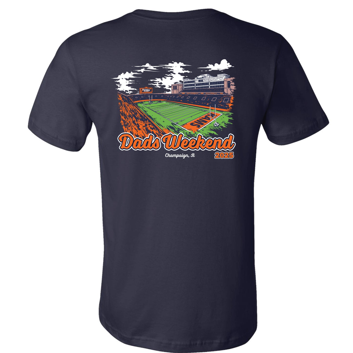 KAMS Dads Stadium Design Navy Bella + Canvas Short Sleeve T-Shirt (Pickup Only - MUST CHOOSE PICKUP TO CHECK OUT)