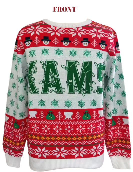 KAMS Ugly Christmas Knit Sweater (Ships Fast)