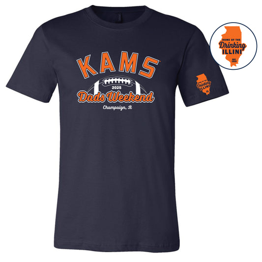 KAMS Dads Traditional Navy Bella + Canvas Short Sleeve T-Shirt (Pickup Only - MUST CHOOSE PICKUP TO CHECK OUT)