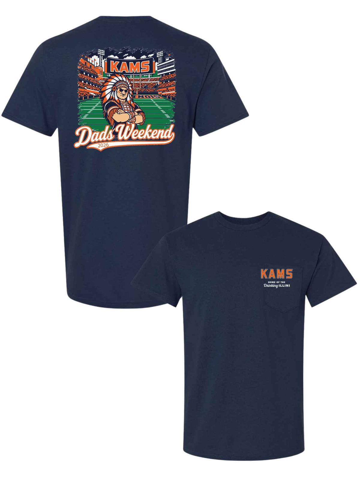 KAMS 2026 Dads Weekend Navy Stadium Softstyle shirt (Pickup Only) Nov 5th-7th at KAMS