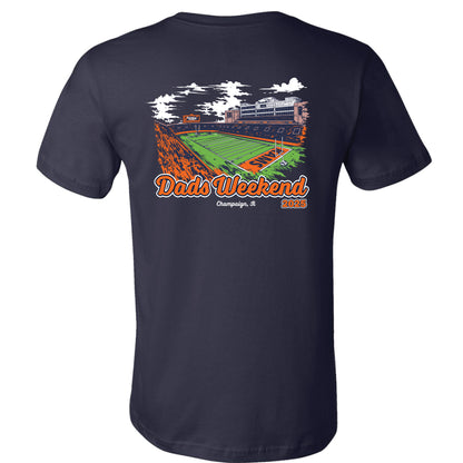 KAMS Dads Stadium Design Navy Bella + Canvas Short Sleeve T-Shirt (Pickup Only - MUST CHOOSE PICKUP TO CHECK OUT)