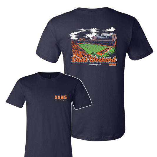 KAMS Dads Stadium Design Navy Bella + Canvas Short Sleeve T-Shirt (Pickup Only - MUST CHOOSE PICKUP TO CHECK OUT)